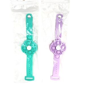 Fidget Spinner & Bubble Popper Wristband Style Lot of 2